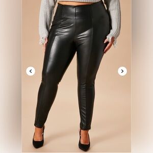 Backin' It Up Faux Leather Leggings